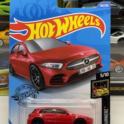 🇩🇪 HOT WHEELS 2017 - Red ‘19 Mercedes-Benz A-Class - Nightburnerz 194/250 - 1:64