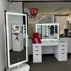 Bluetooth Vanity And Stand Up Mirror 