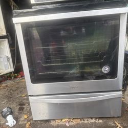 Whirlpool Stainless Steel Microwave + Dishwasher + Stove Set – Great Condition!