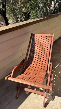Wooden Lounge Chairs Set of Two