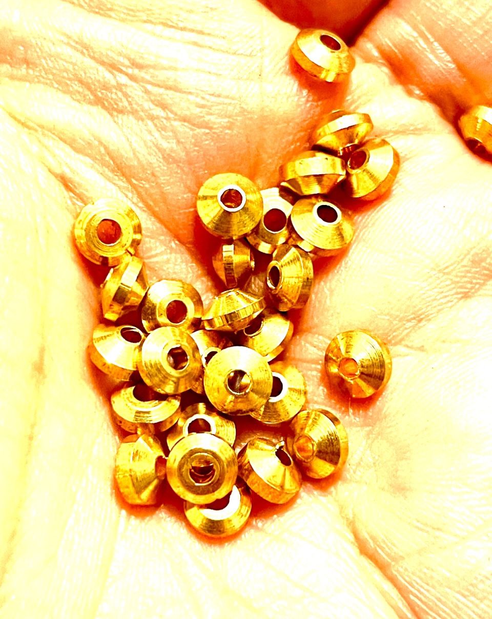 110 Brass Saucer Shaped Beads