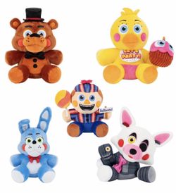 Jazwares Five Nights at Freddy’s Wave 2 Plushies Set of 4 (GITD Eyes)