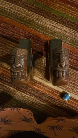 Set Of Vintage Tiki Wall Racks Amazing Shape!