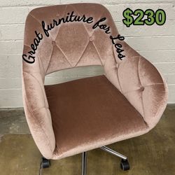 Makeup Impressions Vanity Chair Pink Velvet Brand New