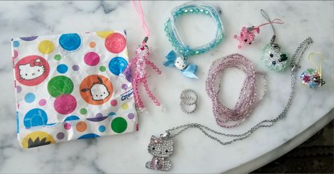 Official Sanrio Hello Kitty Accessories & Jewelry Lot + Authentic Bag + Others - $20 all
