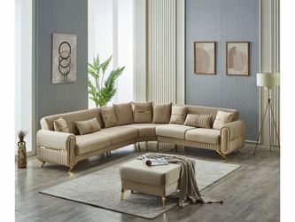Royal Beige Sectional Sofa Bed ! Limited Stock