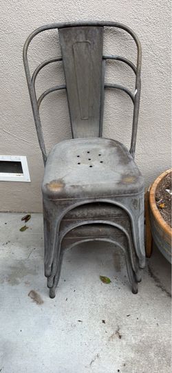 Metal rustic chairs