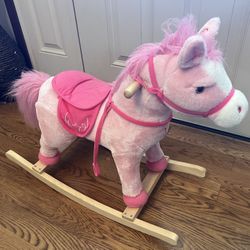 Plush Horse Rocker With Sounds 