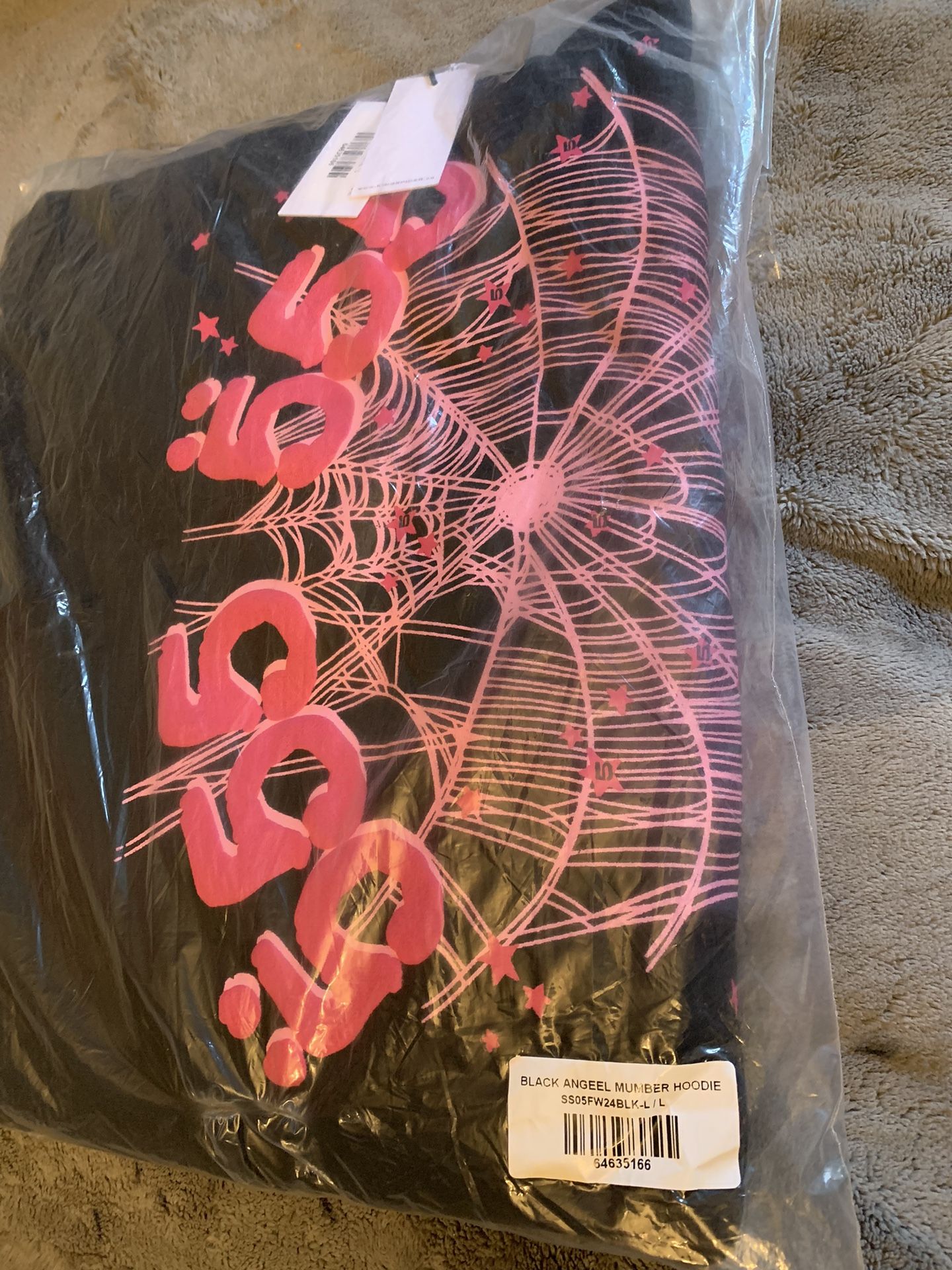 Pink Black 555 Spider Hoodie