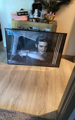 Elvis In. Car 1956 Framed Poster 24x36 