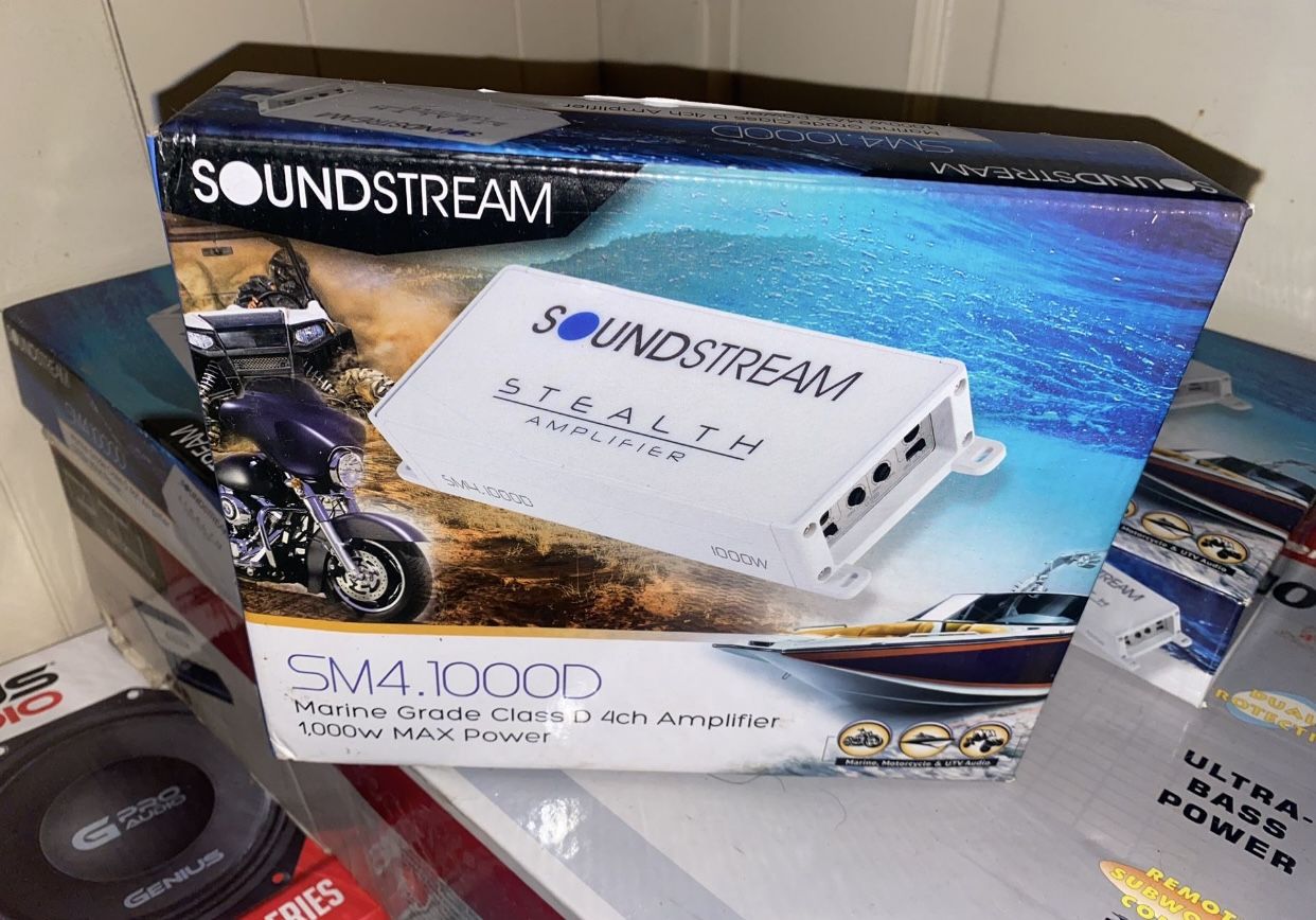New Soundstream 4-Channel 1000w Car/Truck / UTV/Motorcycle/Marine Amplifier $80 each