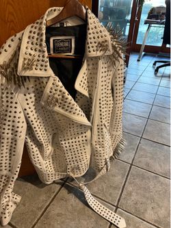 Custom Black and White Leather Jackets