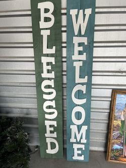 Signs $5 Each Blessed And Welcome