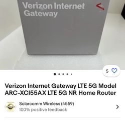 Verizon Internet Gateway LTE 5G Model ARC-XCI55AX LTE 5G NR Home Router