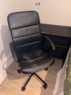 Black Office Swivel Rolling Chair - Moving Sale