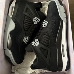 Jordan 4 Black Canvas Size 8.5 Mens