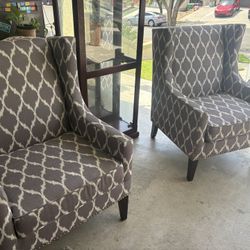 Living Room Chairs and Cabinet 