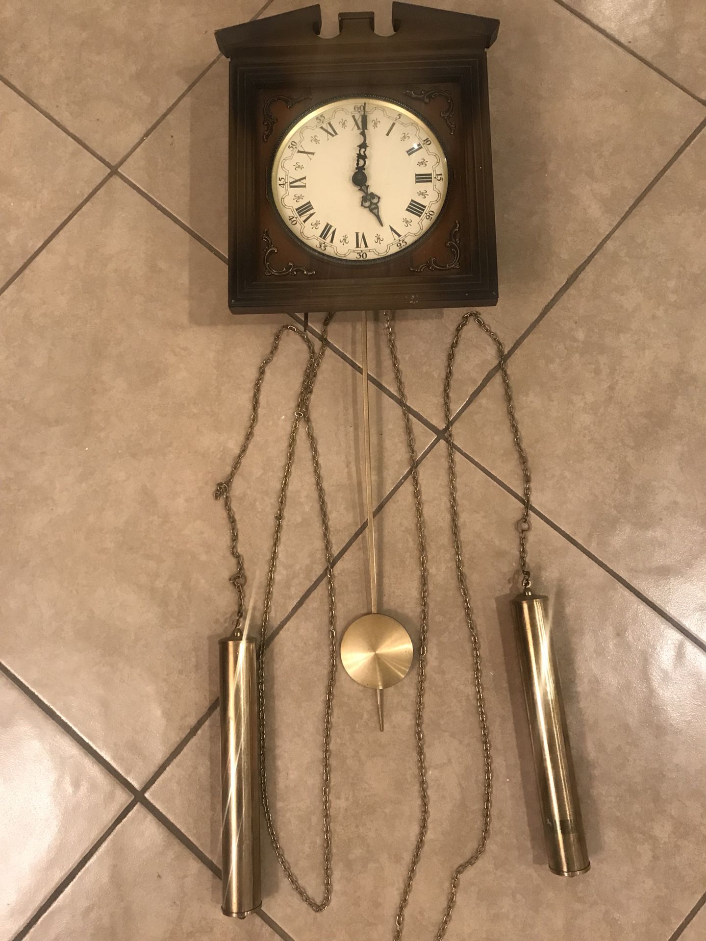 Antique Wooden E.Schmeckenbecher Wall Clock