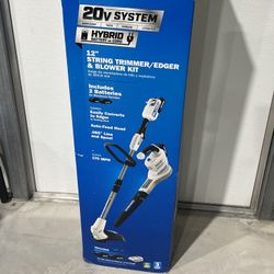 NEW IN BOX Hart 20V 12” String Trimmer/Edger & Leaf Blower (TOOLS ONLY) Hybrid - Cord or Cordless