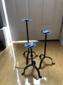 Wrought iron candle stands