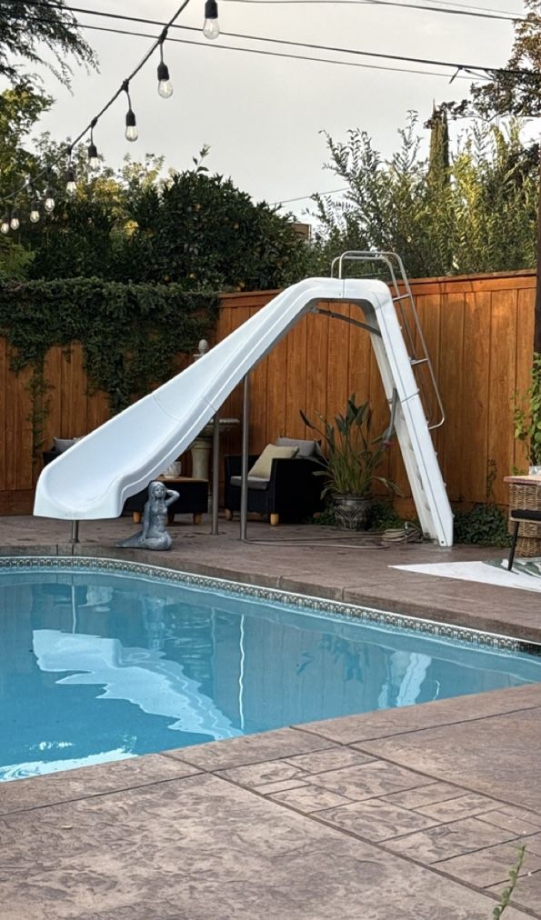 Built-In Pool Slide.