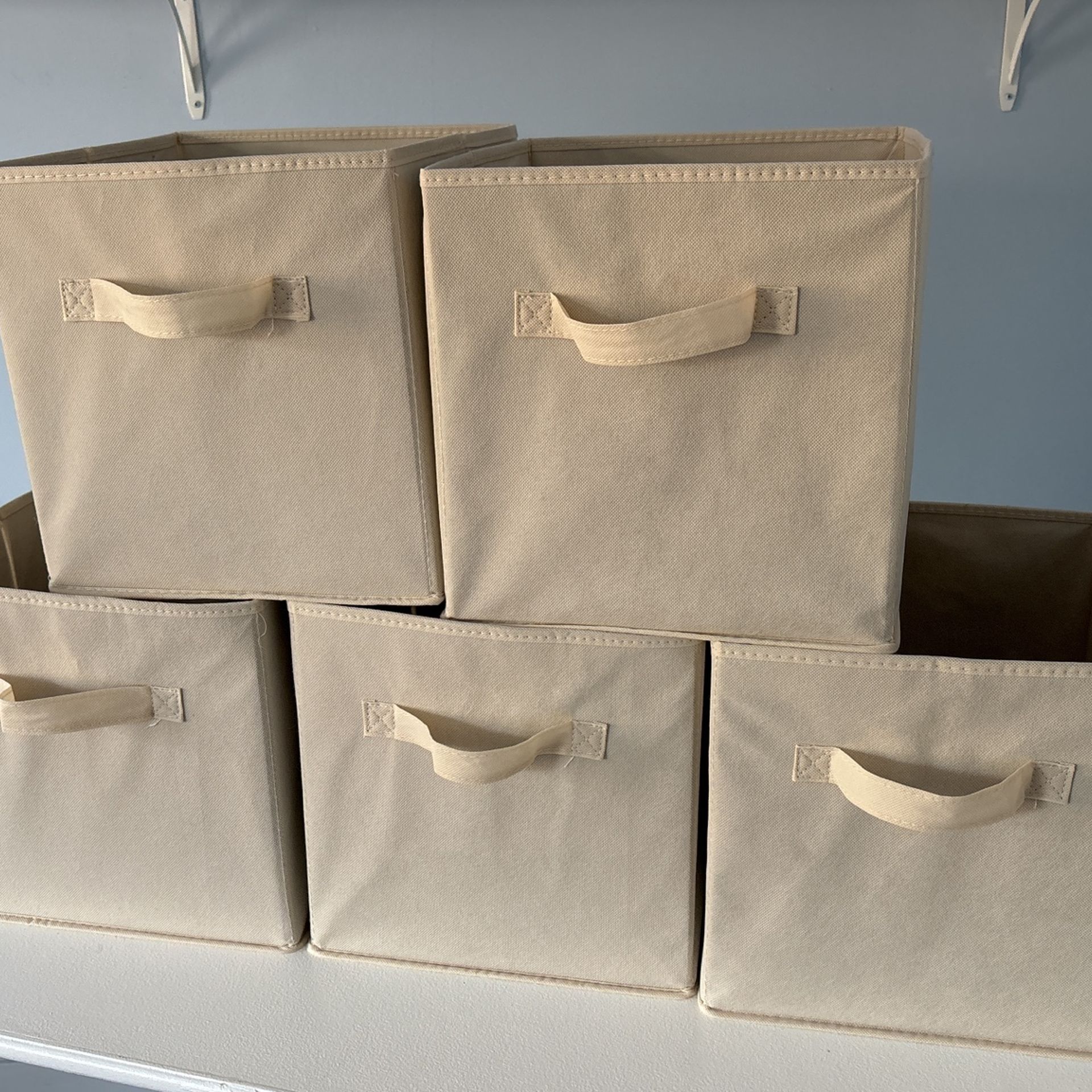 Fabric storage bins set of five
