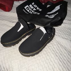 Dr Martens, Suede Slingback Platform Mules