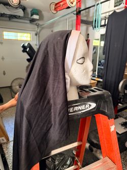 The Nun Halloween Costume Mask with Hood