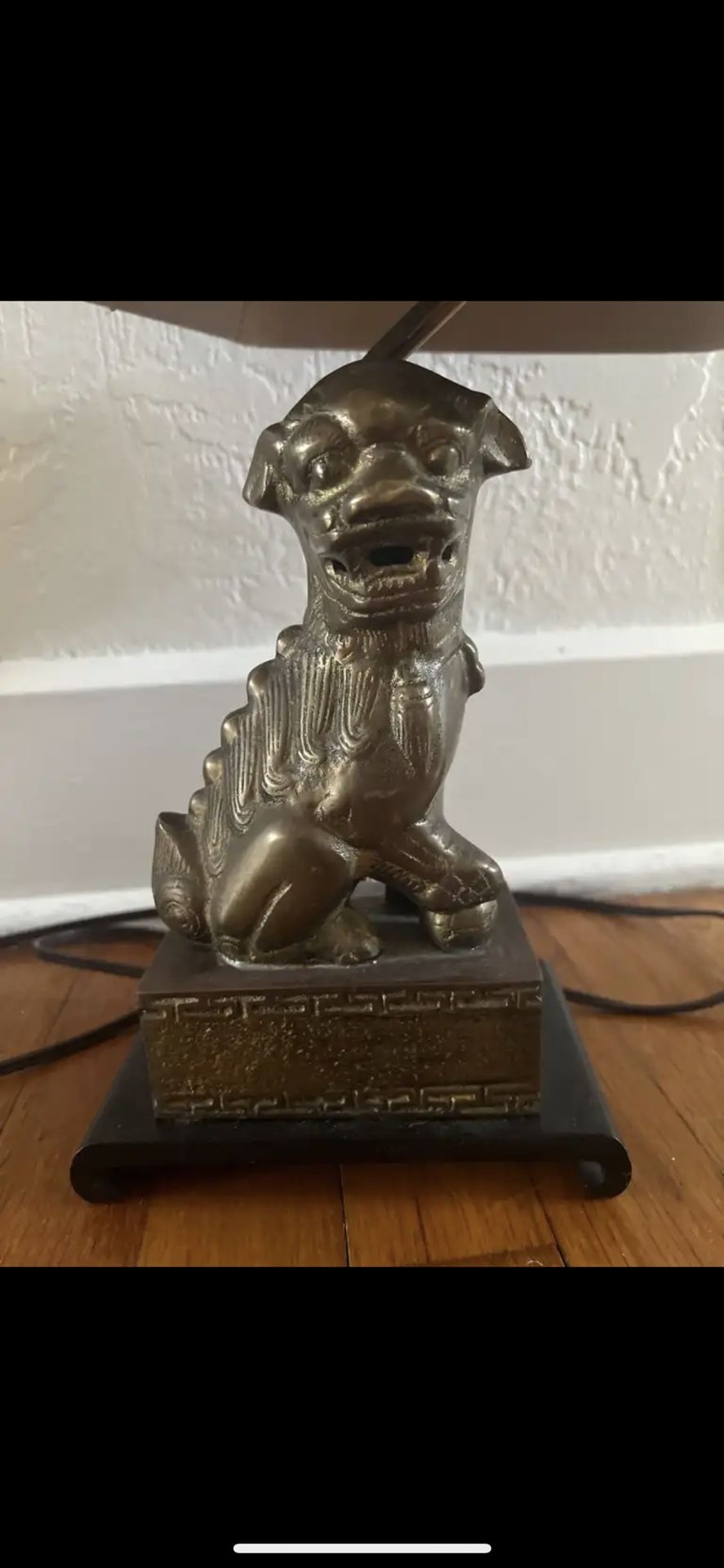 Fabulous Vintage Brass Foo Dog Lamp