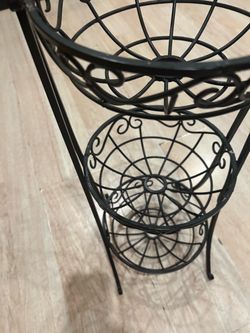 3  tier metal basket