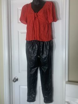 Faux Leather  Joggers