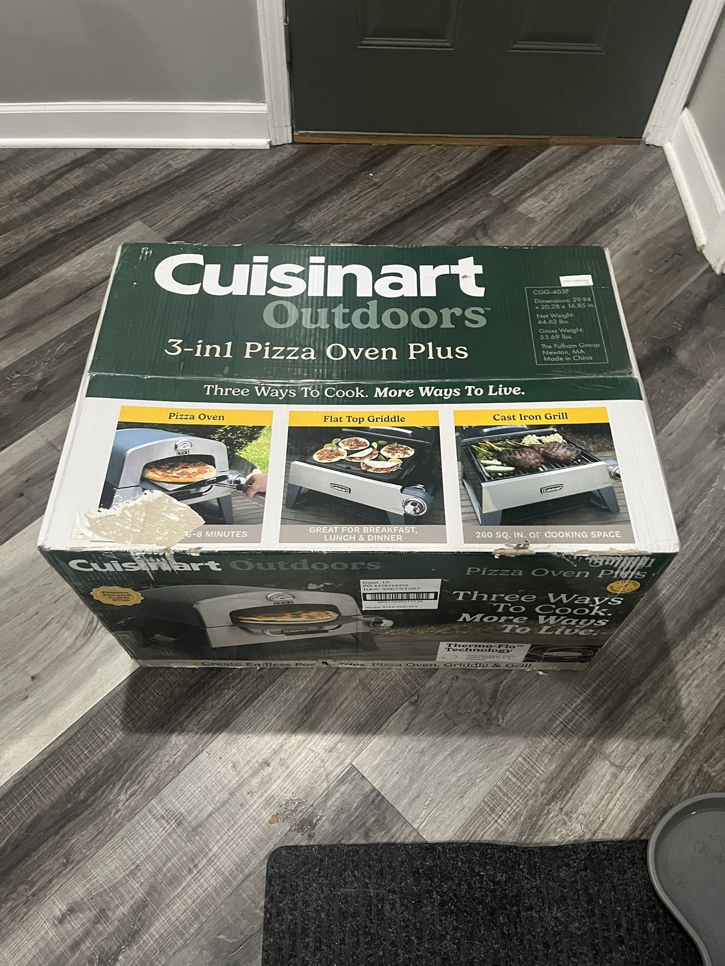 Cuisinart 3-in1 pizza oven 