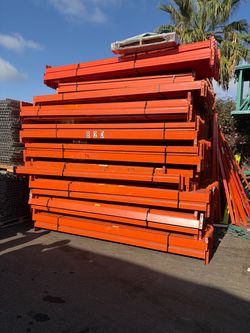 Heavy Duty Orange Pallet Rack Beams 10 feet
