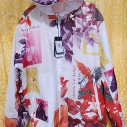 NWT Armani Exchange (A|X) Blouson Reversible Floral Winsbreaker Jacket. XL