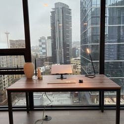 59inch walnut computer desk + free desk items