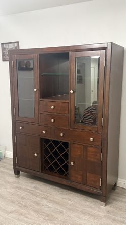 FREE - Espresso Brown China Cabinet