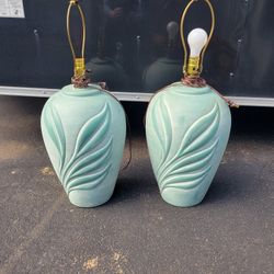 2 Matching Decorative Lamps without Shades Used Like New