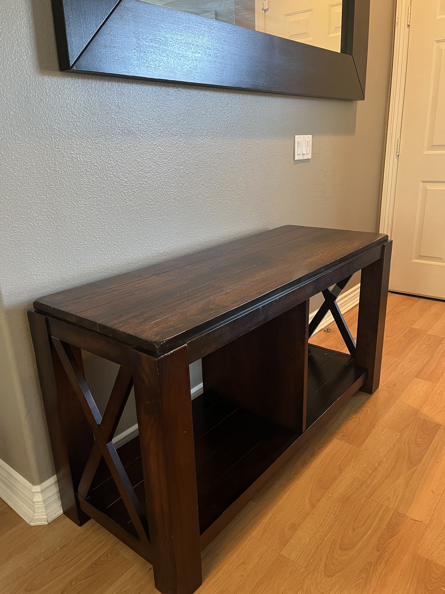 All Wood Farmhouse Entrainment Center