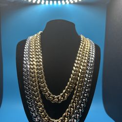 10mm 14k Gold Plates Miami Cuban Anti Tarnish