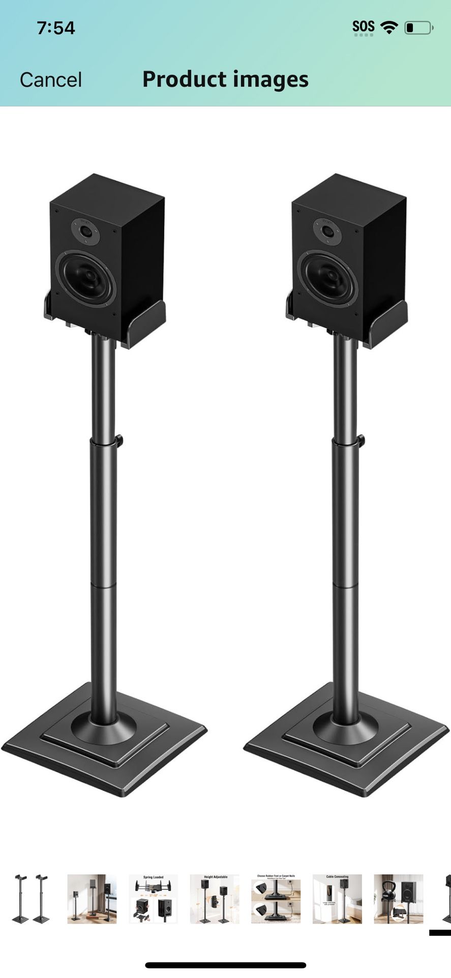 Speaker Stands Pair Height Adjustable