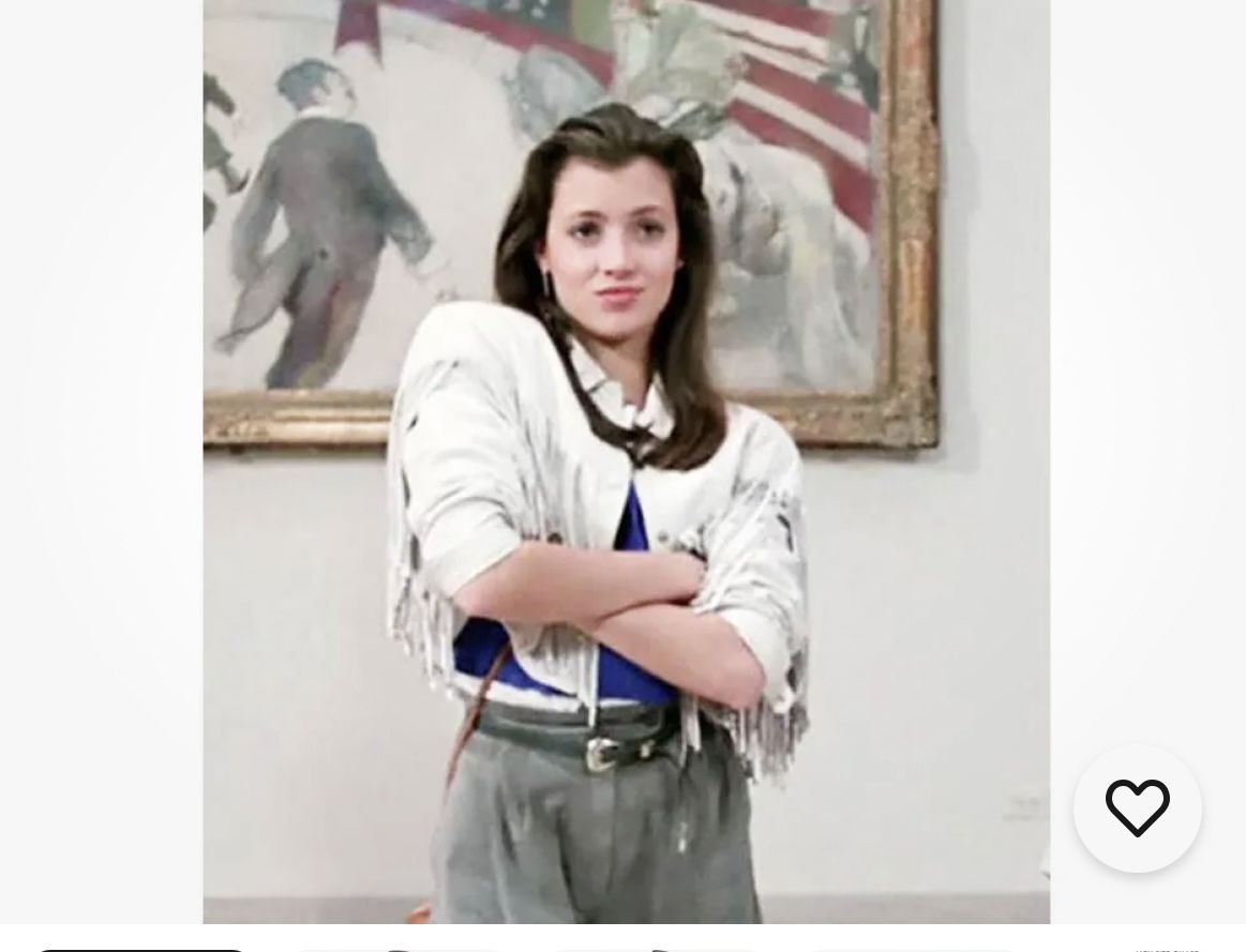 Sloane Peterson White Fringe leather Jacket