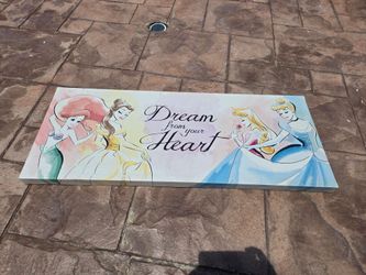 Disney princess wall canvas