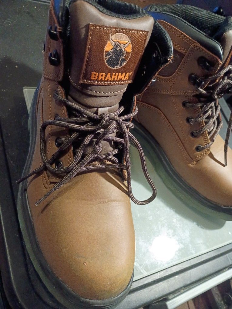 BRAHMA COMBUSTION MEN'S BROWN BOOTS SIZE 7.5