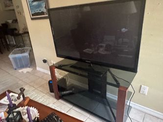 50” smart TV and stand