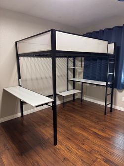 (Pending) FREE Full Sized Loft Bed with Built-In Desk & Shelving