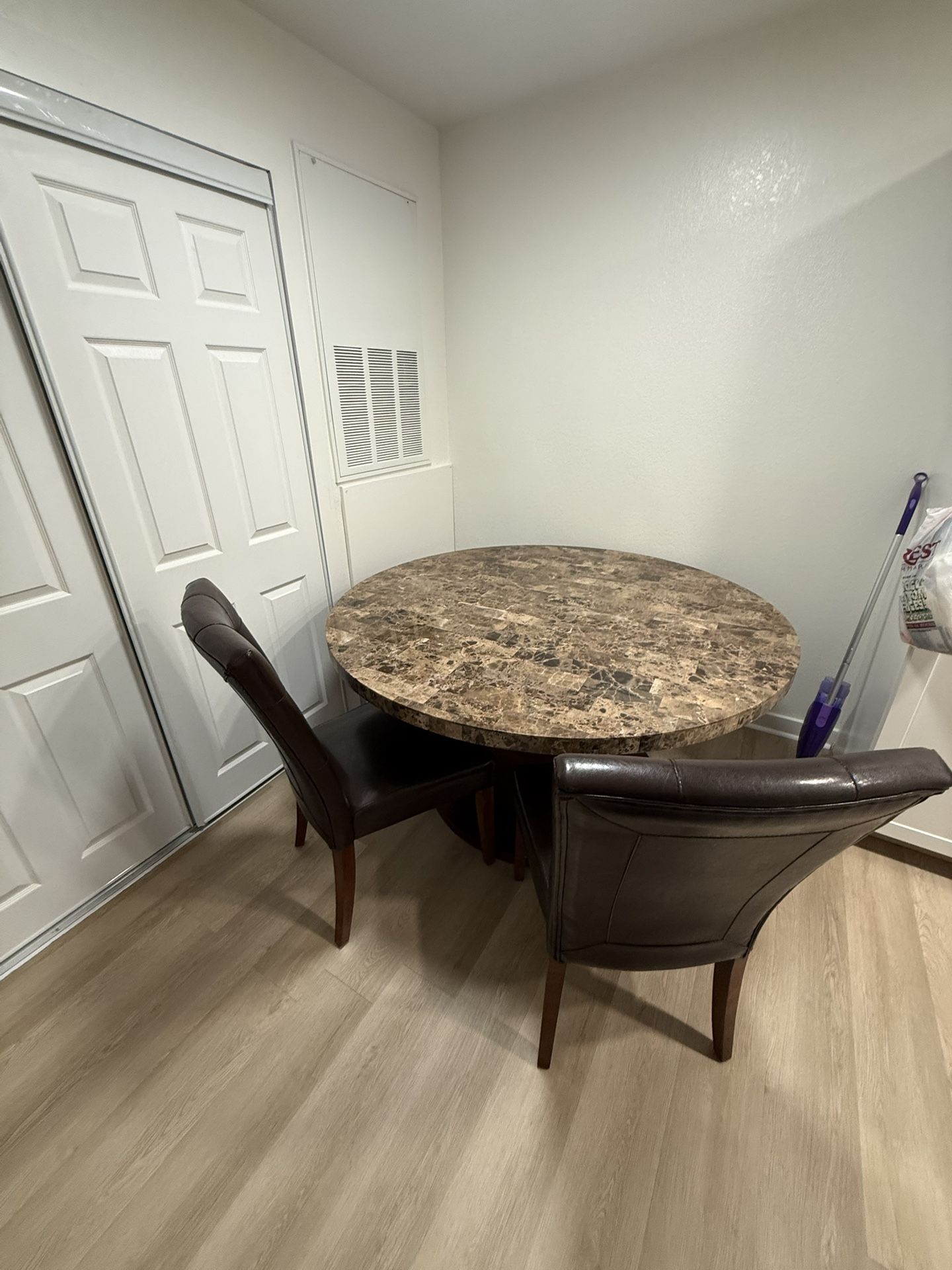 Marble/hardwood Dining Set