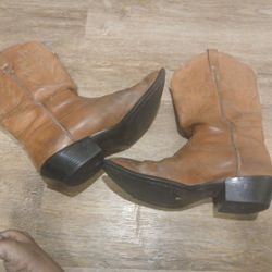 Ariat Heritage Brown Leather Cowboy Boots Women's Size 8.5B Style 15718 Western