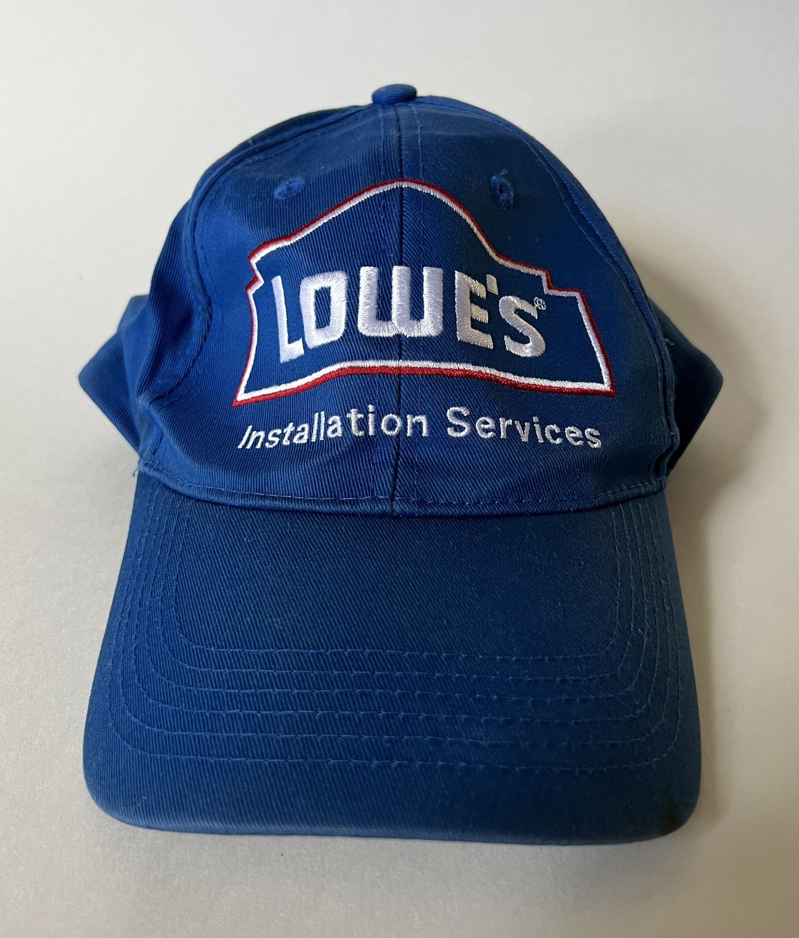 Lowe's Installation Services Contractor Employee Uniform Strapback Hat Cap Blue