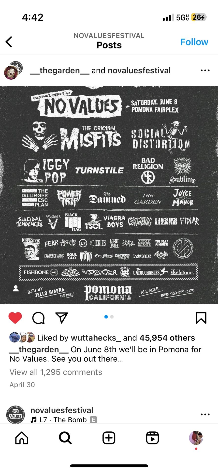 No Values 1 Ticket $400