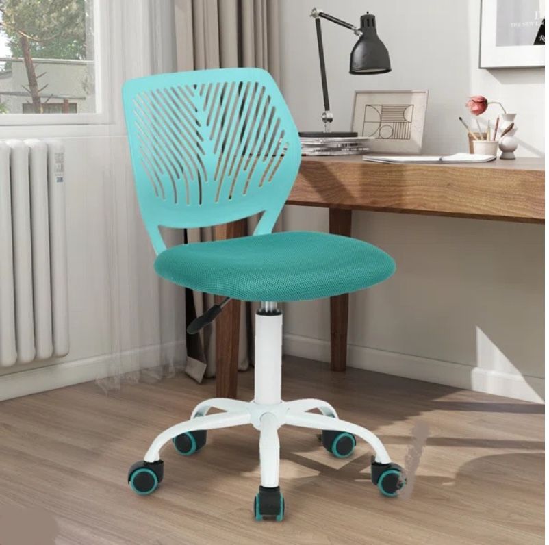 Mesh Fabric Desk Chair, Height Adjustable, Rolling Castors